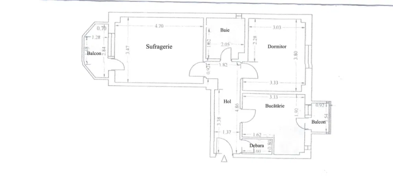 Apartament 2 camere, 54 m² – Capitol, Constanța