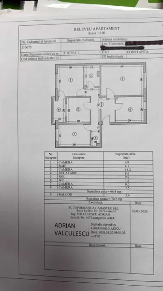 Apartament 4 camere, 70 m² – Baba Novac – Energia, Constanța