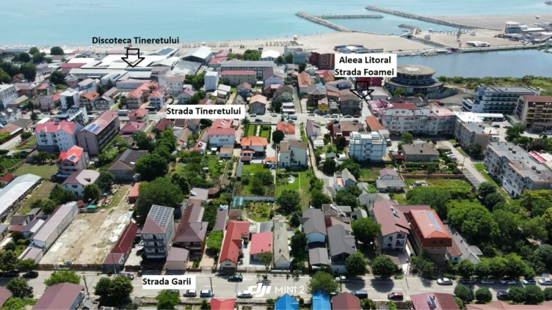 Teren intravilan 909 m² cu fundație existentă – Central, Costinești