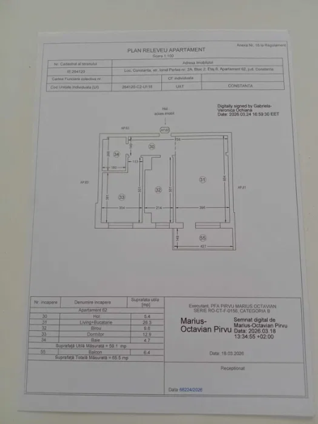 Apartament 3 camere, 65,5 mp total, mobilat complet – Ansamblul Energia, Constanța
